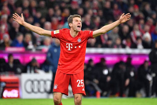 Thomas MUELLER MUELLER, Bayern Muenchen, anger, anger, screaming, gestures, action, single image, cut single motif, half figure, half figure football 1 Bundesliga, 21 match day, match day 21, FC Bayern Munich M RB Leipzig L 0 0, on 09 02 2020 in Munich A L L I A N Z A R E N A, DFL REGULATIONS PROHIBIT ANY USE OF PHOTOGRAPHS AS IMAGE SEQUENCES AND OR QUASI VIDEO