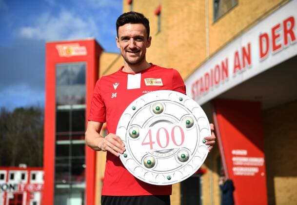 Football, Men, Season 2019 2020, 1 Bundesliga, 1 FC Union Berlin, the two-time German champion Christian Gentner 1 FC Union faces his 400 Bundesliga match, 27 02 2020, against VfL Wolfsburg 1 March, Copyright: xMatthiasxKochx