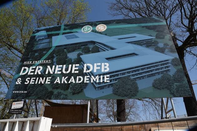 07 04 2020 Frankfurt am Main German Football Association Construction site of the new DFB and its Academy