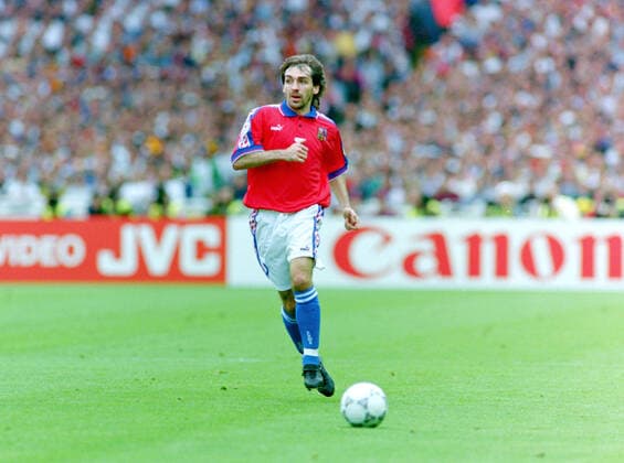 30 06 1996, European Football Championship 1996, Final, Germany Czech Republic 2 1 n V, Jiri Nemec Czech Republic London Wembley Stadium England Team2