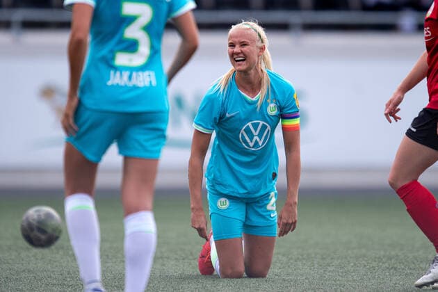 Rheda Wiedenbrück, Germany 03 06 2020 DFB Cup Womens Quarterfinal 2019 2020 FSV Gütersloh 2009 vs VfL Wolfsburg Pernille Harder Wolfsburg Rheda Wiedenbrück Nordrhein Westfalen Germany Tönnies Arena