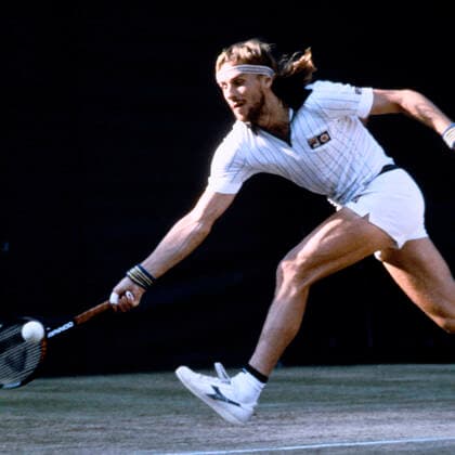 BORG Bjoern SWE wins 5 times in Wimbledon Mens Final 1980 Bjoern Borg John McEnroe All England Tennis Championships in Wimbledon 1980 July 05, 1980 in Wimbledon