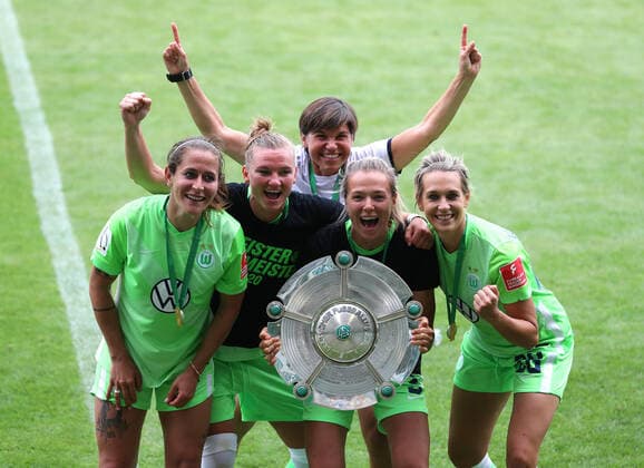 Wolfsburg vs Leverkusen, BL Women Wolfsburg, Germany 28 06 2020, FUSSBALL VfL Wolfsburg vs Bayer Leverkusen, Flyeralarm Women Bundesliga, Season 2019 20 VfL Wolfsburg Women is German Champion 2020 Wolfsburg