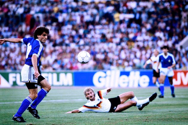 VOELLER Rudi Team Germany with RUGGERI Oscar Team Germany World Champion FIFA World Cup 1990 in Italy Final Germany Argentina 1 0 on 08 07 1990 in Rome