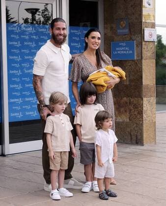 Soccerplayer Sergio Ramos and wife presenter Pilar Rubio during presentation of their son Maximo Adriano in Madrid on Tuesday, 28 July 2020 Cordon Press  xx xx