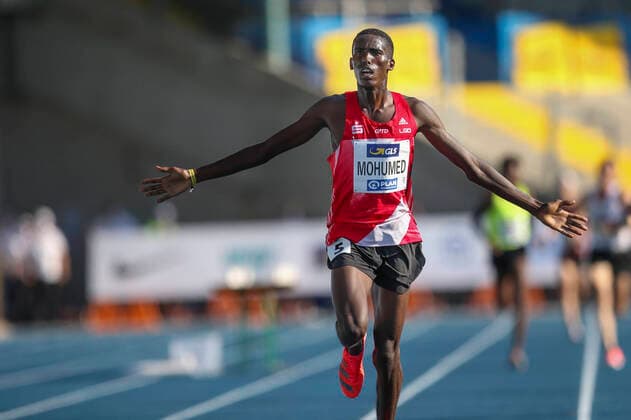 German Athletics Championships Braunschweig, 08 08 2020 Victory over 5000m Mohamed Mohumed LG Olympia Dortmund German Athletics Championships on 08 08 2020 at Eintracht Stadium, Braunschweig Lower Saxony on day 1 afternoon session Copyright: xBEAUTIFULxSPORTS AxelxKohringx
