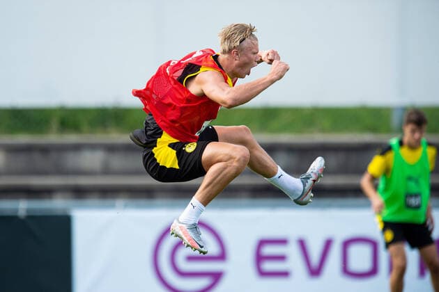 11 08 2020 Football, 1 Bundesliga, 2020 2021, training camp Borussia Dortmund in Bad Ragaz Day 2 Erling Bride Haaland cheers Photo Noah Wedel Copyright: xNoahxWedelx