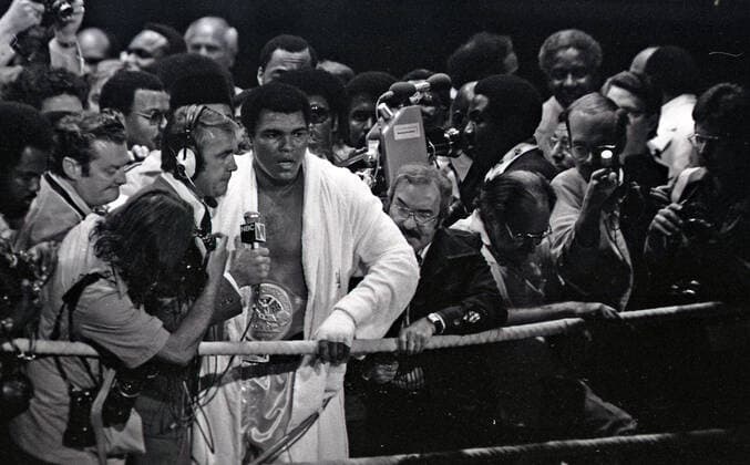 24 05 76 boxing Cassius Clay Muhammad Ali Richard Dunn Germany, Munich, 24 05 1976, boxing, world championship heavyweight fight Cassius Clay alias Muhammad Ali USA vs Richard Dunn GBR Muhammad Ali