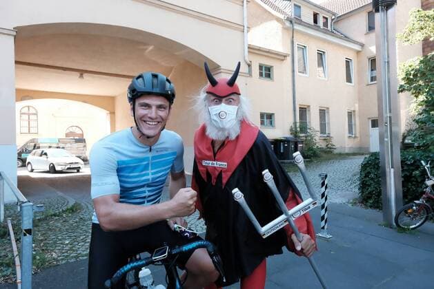 21 08 2020 xkhx Weimar Your Ride on the Germany Tour Route 2021 2 Stage from Sangerhausen to Ilmenau Professional rider Marcel Kittel with the Tour Devil also called El Diablo or Didi the Devil