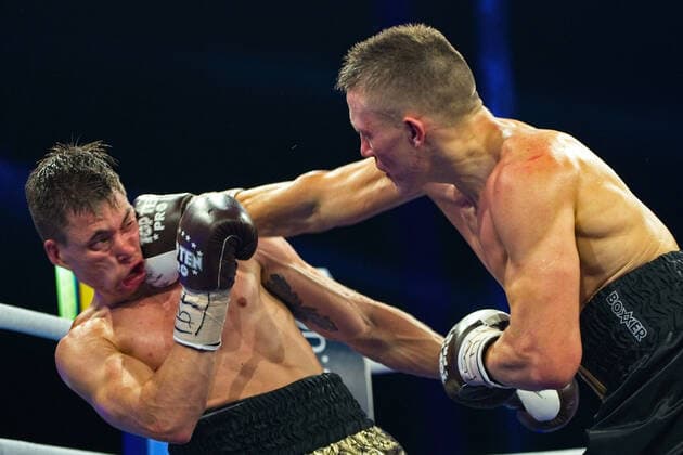 v l Dzemski, Eifert, The IBF Junior World Championship between Tom Dzemski vs Michael Eifert half heavyweight, SES Professional Boxing Event Seebuehne Magdeburg Elbauenpark, 22 08 2020, GER, Magdeburg, Boxing 22 08 20, Dzemski vs Eifert Magdeburg Copyright: xUwexKoch xEibner-Pressefotox EP_ukh