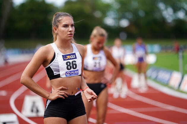 German all-around championships Vaterstetten, 23 08 2020 Cora Reitbauer LG Filder at the 800m run German athletics all-around championships day 3 on 23 08 2020 in Vaterstetten Bavaria Copyright: xBEAUTIFULxSPORTS Flatemersch-Luex