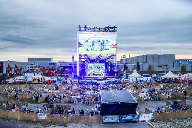 Karlsruher SC, 05 09 2020, Men, Season 2020 2021, 2 League, Football, Season opening Kulturbühne, Neue Messe, Rheinstetten, Germany, GER Opening ceremony for the season opening 2020 2021 at the KSC on the Kulturbühne Rheinstetten Neue Messe Baden Württemberg Germany