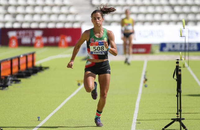 September 13, 2020, Madrid, MADRID, SPAIN: Valvanuz Canizo Gonzalez competes in long jump during the 100th Spanish Athletics Championship at Vallehermoso stadium on September 13, 2020 in Madrid, Spain. Madrid SPAIN - ZUMAa181 20200913_zaa_a181_021 Copyright: xIrinaxR.xHx