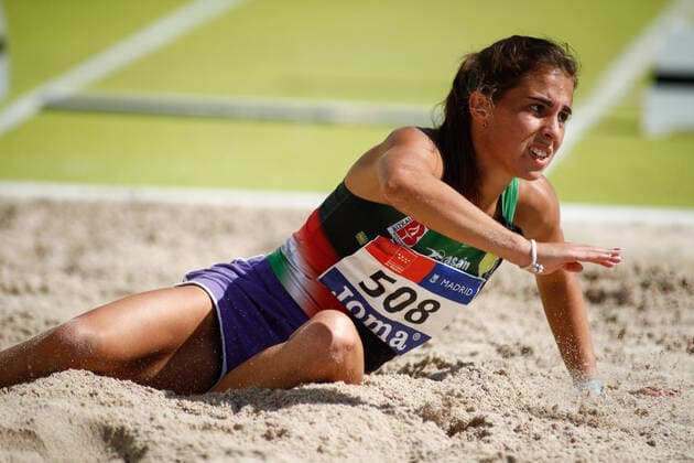 September 13, 2020, Madrid, MADRID, SPAIN: Valvanuz Canizo competes in women s long jump, Heptathlon, during the 100th Spanish Athletics Championship at Vallehermoso stadium on september 13, 2020 in Madrid, Spain. Madrid SPAIN - ZUMAa181 20200913_zaa_a181_138 Copyright: xOscarxJ.xBarrosox