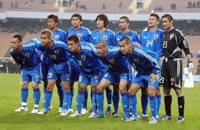 Japan team group, Mannschaftsbild, Totale Ukraine V Japan Ukraine V Japan Respublikanskyi Stadium,Kiev,Ukraine 12 October 2005  Copyright: Allstar StewartxKenda 12824796