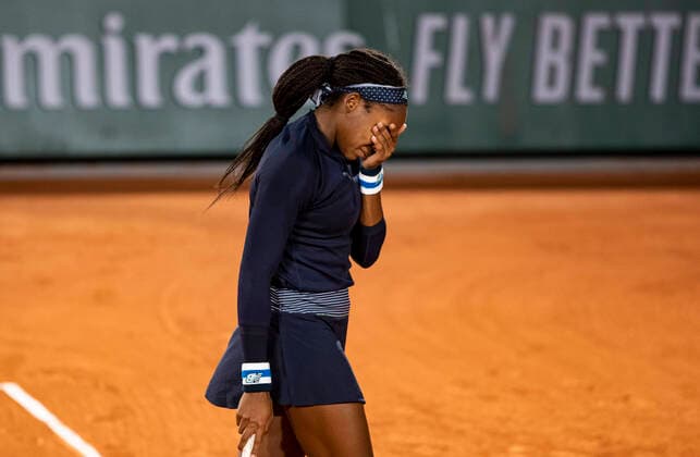Cori Coco Gauff USA reacts angry, anger, disappointed, disappointment, emotion Tennis French Open 2020 Grand Slam Roland Garros Paris France 30 September 2020 Copyright: xJuergenxHasenkopfx
