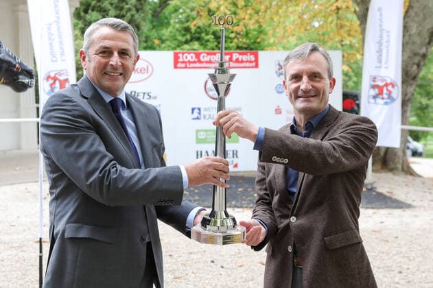 PK 100 Grand Prix of the state capital Duesseldorf, 01 10 2020 Thomas Geisel Lord Mayor of the state capital Duesseldorf and Klaus Allofs Board of Directors of the Duesseldorf Riding and Racing Club PK for the 100 Grand Prix of the state capital Duesseldorf, 01 10 2020 Copyright: xBEAUTIFULxSPORTS KennyxBeelex