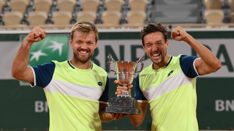 Roland Garros 2020 Kevin Krawietz and Andreas Mies , Germay winning their second Roland Garros Doubles Title