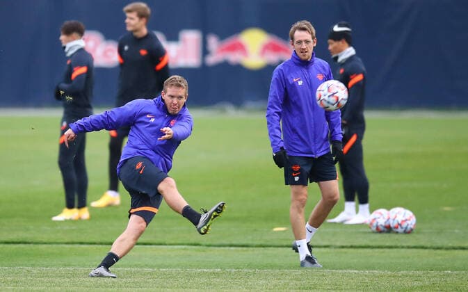 Champions League RB Leipzig Training 19 10 2020 Leipzig, 19 10 2020, RBL Training Center, Champions League, RasenBallsport Leipzig Final Training the day before the match RB Leipzig vs. Istanbul Basaksehir FK , In the picture head coach Julian Nagelsmann RB Leipzig ,