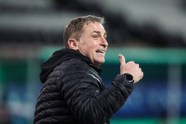Coach Stefan Kuntz Germany is happy after the win against Wales U 21 EM qualification match Germany vs Wales in the Eintracht Stadium in Braunschweig Football,Men,Men,Germany,17 11 2020