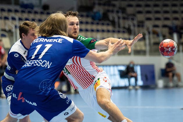 201124 Magdeburgs Christian O Sullivan during the handball match in the European League between Alingsas and Magdeburg on 24 November 2020 in Alingsas,  Copyright: JÖRGENxJARNBERGER BB201124JJ019