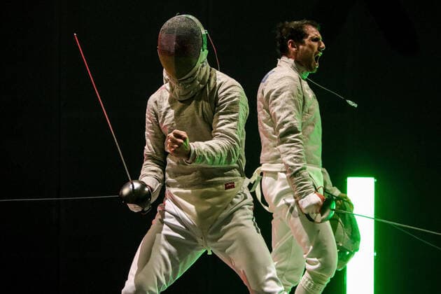 1 Unmasked League in Mens Fencing, 28 11 2020 Richard Huebers vs. Bjoern Huebner Fehrer 1 Unmasked League in Mens Fencing, 28 11 2020 Copyright: xBEAUTIFULxSPORTS KennyxBeelex