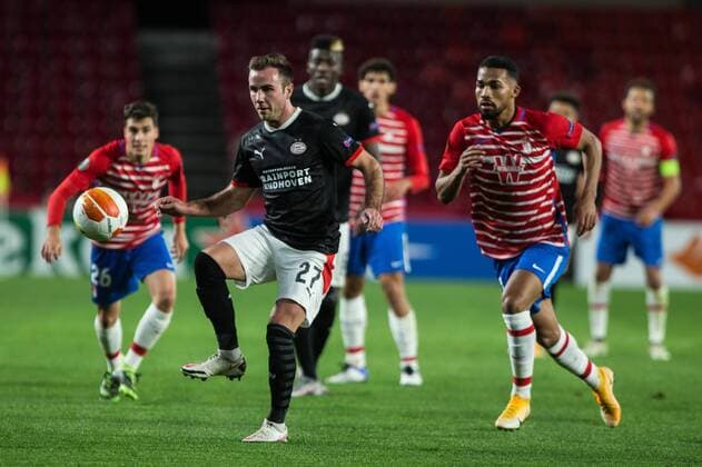 during the UEFA Europa League Group E stage match between Granada Club Futbol and PSV Eindhoven at Estadio Nuevo Los Carmenes on December 3, 2020 in Granada, Spain Cordon Press  xJoaquinxCorcherox xFOOTBALL:xUEFAxEUROPAxLEAGUEx-xGRANADAxVxxPSVxEINDHOVENx