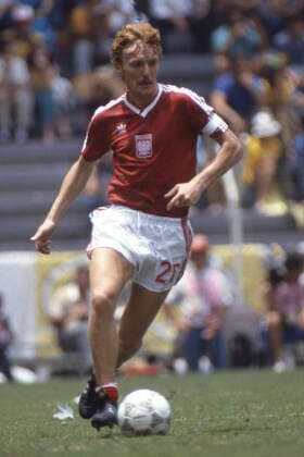 Zbigniew Boniek, Poland, POL, single action with ball, undated recording, at the 1986 World Cup in Mexico,