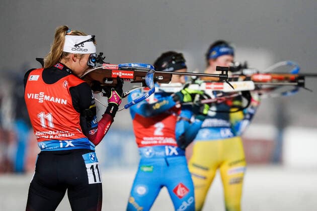 201206 Ingrid Landmark Tandrevold of Norway competes in the Women 10 km Pursuit during the IBU World Cup on December 6, 2020 in Kontiolahti Photo Kalle Parkkinen BILDBYRAN COP 211 KP0015 biathlon biathlon world cup ibu world cup dam bbeng,  Copyright: KALLExPARKKINEN BB201206BB517