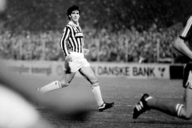 820915 Football, Champions League, Hvidovre Juventus, 1 4 Paolo Rossi, Juventus, on the 15th of September 1982,  Copyright: BILDBYRAN BB820915BB012