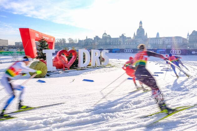 COOP FIS Cross Country Skiing World Cup on 20 12 2020 at the Elbufer in Dresden Saxony Team Sprint Men