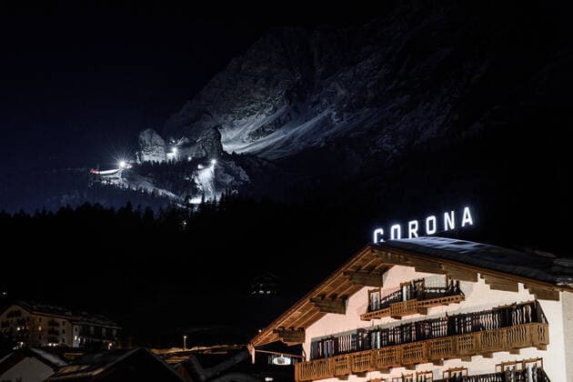 210218 Hotel Corona during the 2021 FIS Alpine World Ski Championships on February 18, 2021 in Cortina d Ampezzo Photo Simon Hastegard BILDBYRAN code SH SH0074 alpine alpine alpina vm fis alpine world ski championships in advance of preview dam bbeng city by city hotel hotel corona coronavirus covid 19,  Copyright: SIMONxHASTEGARD BB210218SH145