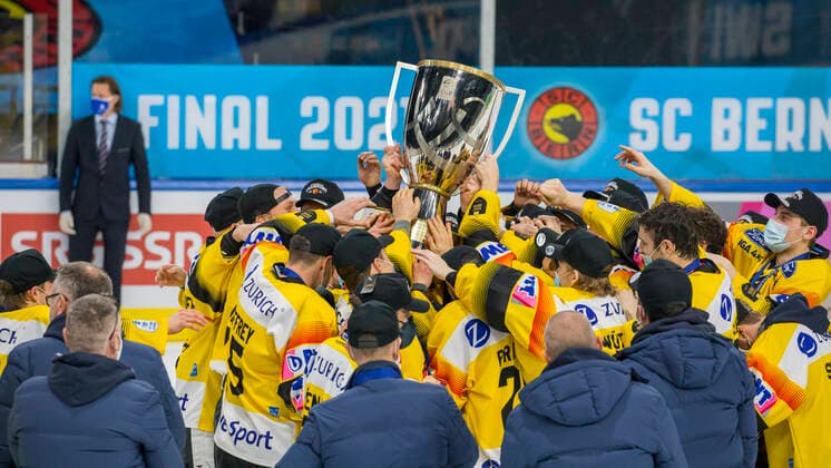 Zurich, Switzerland 28 February 2021 SC Bern wins the last Swiss Ice Hockey Cup This was the last time ice hockey was played in Switzerland.
