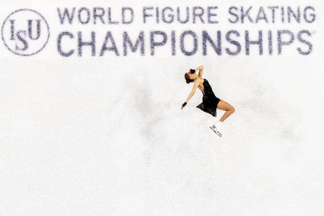 210324 Dasa Grm of Slovenia competes in the Ladies Short Program during the ISU World Figure Skating Championships on March 24, 2021 in Stockholm Photo Maxim Thore BILDBYRAN code MT MT0145 bbeng figure skating isu world championships stockholm day 1 konstakning vm i konstakning konstaknings vm kortprogram dam short program,  Copyright: MAXIMxTHORE BB210324MT015