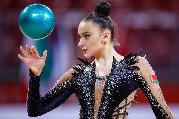FIG Rhythmic Gymnastics Worldcup Sofia 28 03 2021 Alina Harnasko BLR at Apparatus finals day FIG Rhythmic Gymnastics Worldcup Sofia on 28 03 2021 in the Arena Armeets in Sofia Bulgaris Copyright: xBEAUTIFULxSPORTS U.xFassbenderx