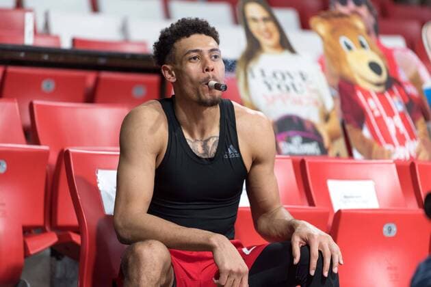 Basketball, Euroleague, day0 04 2021, FC Bayern Munich Zalgiris Kaunas In the picture Wade BALDWIN FC Bayern Munich, 2 enjoys winning cigar Munich Audi Dome Bayern Germany Copyright: Passion2Press.dex xMarkusxFischerx