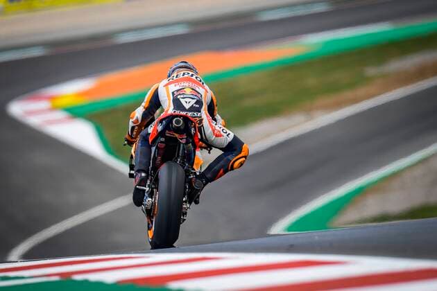 Free practice for MotoGP Grand Prix 888 of Portugal at Autodromo Internacional do Algarve near Portimao, Portugal April 16, 2021 In picture Marc Marquez Free practice for MotoGP Grand Prix 888 of Portugal at Autodromo Internacional do Algarve near Portimao, Portugal April 16, 2021 POOL MotoGP com Cordon Press Images will be for editorial use only Mandatory credit MotoGP com Cordon Press  xAlejandroxCeresuelax xx