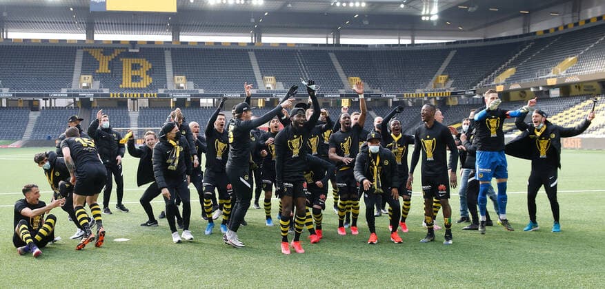 Photo Manuel Geisser 18 04 2021 Bern Wankdorf Stadion Bern , Football Season 2020 2021 Super League BSC Young Boys Bern FC Lugano BSC YB Swiss Champion 2021