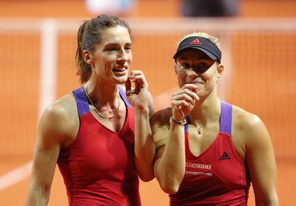 BAU 20 04 2021 Stuttgart Tennis Porsche Tennis Grand Prix, Doubles, Angelique KERBER GER Andrea PETKOVIC GER