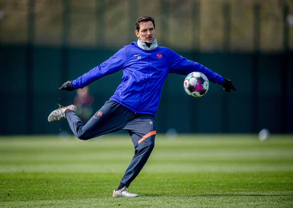 Leipzigs co-trainer Dino Toppmoeller training RB Leipzig on 19 April 2021 Red Bull Academy, Leipzig training RB Leipzig.