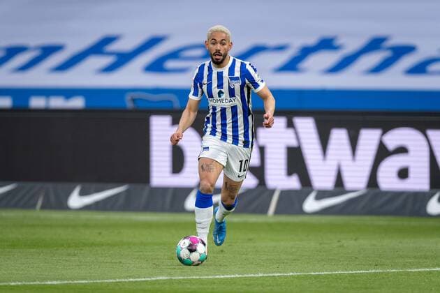 Football Berlin 06 05 2021 1 Bundesliga DFL Season 2020 2021 Hertha BSC Berlin SC Freiburg Matheus Cunha Hertha BSC, No 10