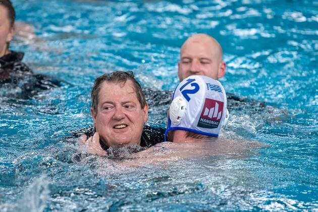 Wasserball Berlin 23 05 2021 1 Bundesliga DWL German Water Polo League Season 2020 2021 German Championship Playoffs Final Game 3 Wasserfreunde Spandau 04 Waspo 98 Hannover Hannover wins German Championship with 3 0 Coach Karsten Seehofer Jorn Winkelhorst