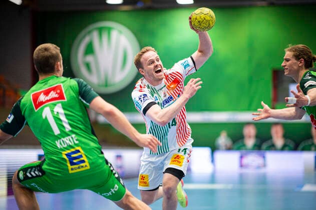29 05 2021 Handball, 2020 2021, 1 Bundesliga, 32 Matchday, GWD Minden SC Magdeburg Omar Ingi Magnusson Magdeburg Lübbecke North Rhine Westphalia Germany Kreissporthalle