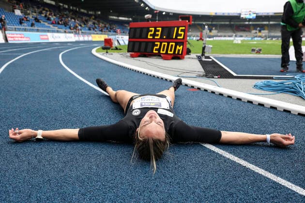 German Athletics Championships Braunschweig, 06 06 2021 Alexandra Burghardt BY LG Gendorf Wacker Burghausen wins also over 200m with 23 15s German Athletics Championships on 06 06 2021 at Eintracht Stadium, Braunschweig Lower Saxony Copyright: xBEAUTIFULxSPORTS AxelxKohringx