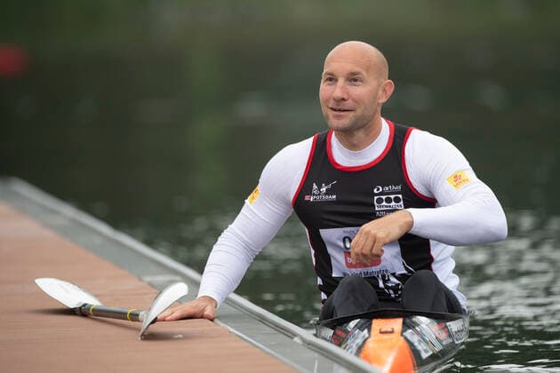 Ronald RAUHE KC Potsdam Canoe K1 of the men, action, The finals 2021 in the disciplines canoe, SUP, canoe polo from 03 06 06 2021 in Duisburg,