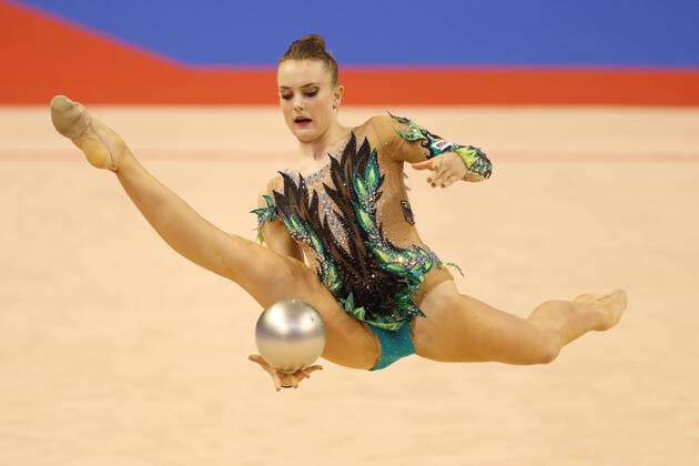 Margarita Kolosov, GER, during qualification of 2021 European Rhythmics Championships in Varna 10 06 2021