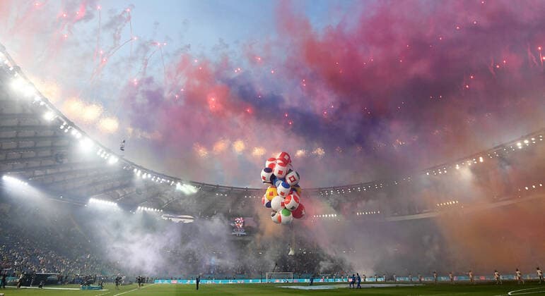 FOOTBALL Euro 2021 OPENING GAME GROUP A Italy Turkey 11 06 2021 Opening ceremony fireworks at the Stadio Olympico in Rome