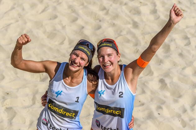 German Beach Tour 2021 Düsseldorf 1, 13 06 2021 Chantal Laboureur, Sarah Schulz German Beach Tour 2021 Düsseldorf 1 on 13 06 2021, Düsseldorf Copyright: xBEAUTIFULxSPORTS PeterxWeberx