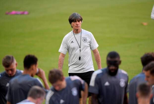 14 06 2021, football, European Championship 2020, training of the German national team in Munich in the football arena Munich, training one day before the first group match against France national coach Joachim Löw Germany thoughtful