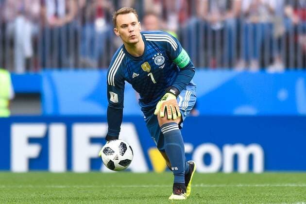 Mandatory Credit: Photo by Lukasz Laskowski Press Focus Shutterstock (9718767ag) Manuel Neuer of Germany Germany v Mexico, Group F, 2018 FIFA World Cup, WM, Weltmeisterschaft, Fussball football match, Luzhniki Stadium, Moscow, Russia - 17 Jun 2018 Germany v Mexico, Group F, 2018 FIFA World Cup football match, Luzhniki Stadium, Moscow, Russia - 17 Jun 2018 Copyright: xLukaszxLaskowski PressxFocus Shutterstockx 9718767ag